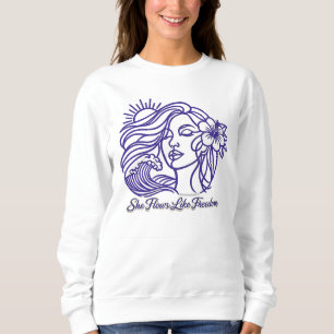 Camiseta Ela Flui Como Liberdade – Arte Linear Feminina Rox