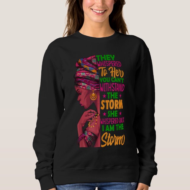 Camiseta Ela Gritou De Volta Eu Sou A Tempestade História N (Frente)
