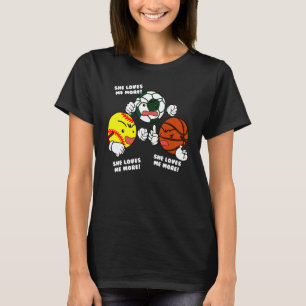 Camiseta Ela Me Ama Mais Futebol De Softball Pla