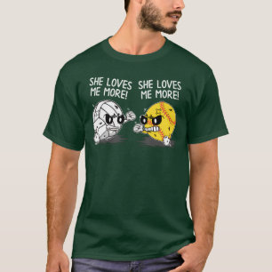 Camiseta Ela Me Ama Mais Volei Softbol Esportes menino b