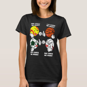 Camiseta Ela Me Ama Mais Volle De Futebol De Softball
