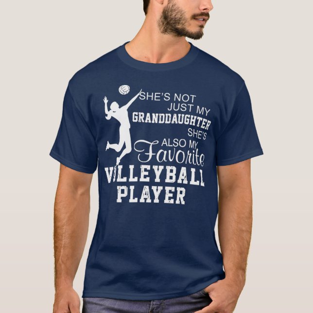 Camiseta Ela Não É Apenas Minha Neta Jogadora De Voleibol (Frente)