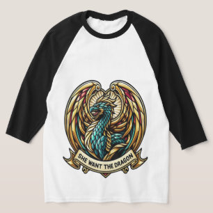 Camiseta Ela quer a Design de vidro do Dragão Stain
