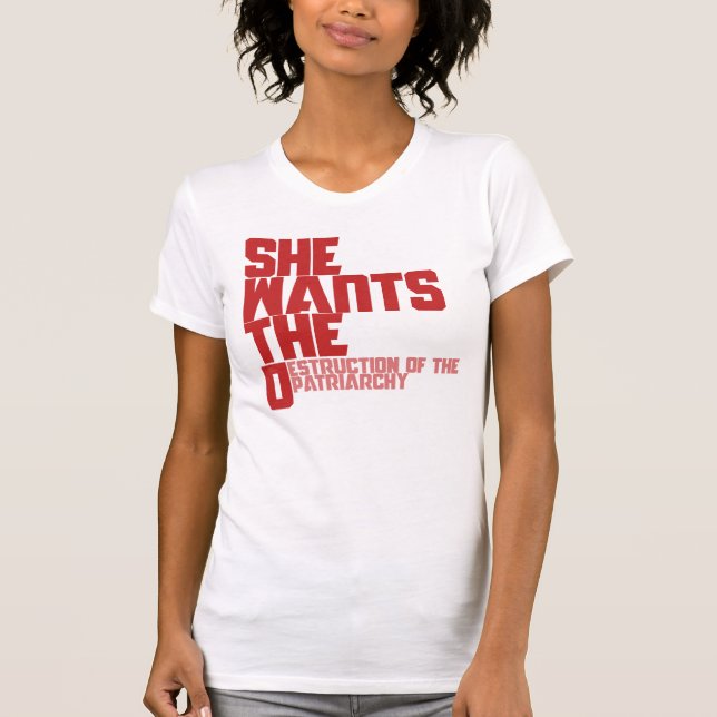 Camiseta Ela quer a destruição D do patriarcado (Frente)
