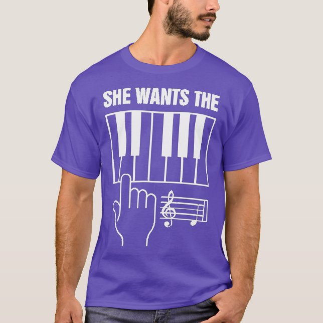 Camiseta Ela quer a nota de piano D (Frente)
