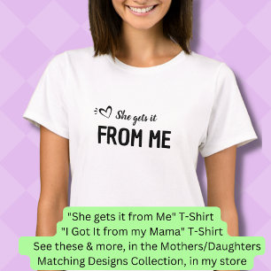 Camiseta Ela Recebe De Mim, Filha Mãe, Coragem