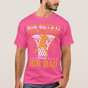Camiseta Ela Recebe De Sua Pai De Basquete