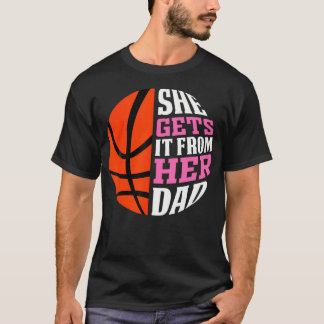Camiseta Ela Recebe Do Pai De Mulheres De Basquete