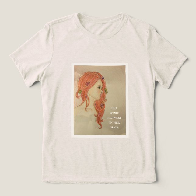 Camiseta Ela Usava Flores No Cabelo (Design frontal)