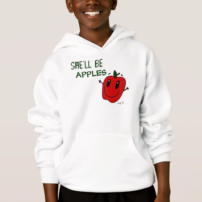 Camiseta ELA VAI SER MAÇÃS, Crianças. (Frente)