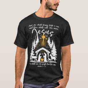 Camiseta Ela Vai Trazer Um Filho Engraçado Jesus Natal