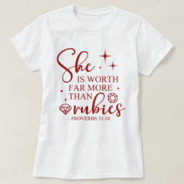 Camiseta Ela vale muito mais do que Rubis Mulheres