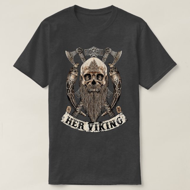 Camiseta Ela Viking Sua Armadilha... Seu Presente E Seus Pr (Frente do Design)
