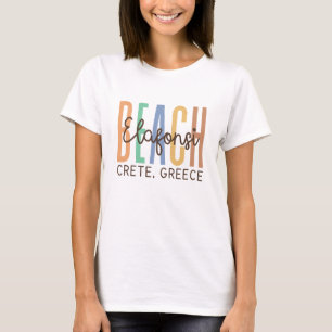 Camiseta Elafonsi Beach Crete Grécia (Areia)