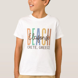 Camiseta Elafonsi Beach Crete Grécia (Areia)