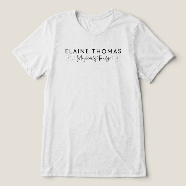 Camiseta ELAINE THOMAS Magicamente Trendy Wand Sparkle Blac (Design frontal)