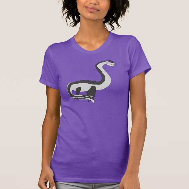 Camiseta Elasmosaurus Dinosaur Celtic Purple Adult  (Frente)
