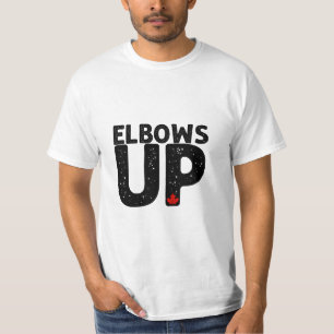 Camiseta ELBOWS UP Bold Distress Typografia