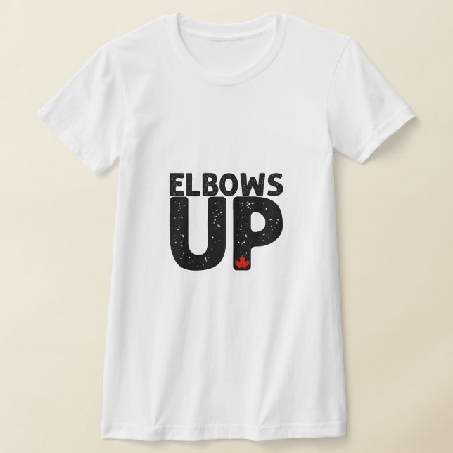 Camiseta ELBOWS UP Bold Distress Typografia (Postura )