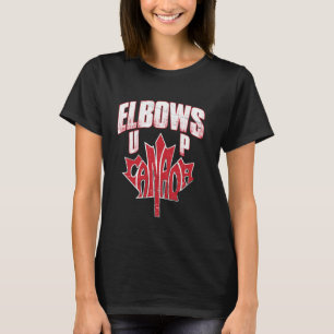 Camiseta Elbows Up Canadá Homens Mulheres Top Cana