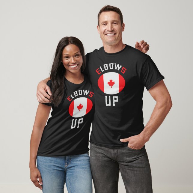 Camiseta Elbows Up Canada, orgulhoso canadense (Unissex)