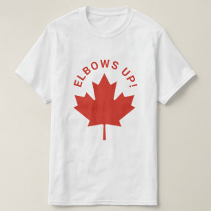 Camiseta ELBOWS UP Canadian Red Maple Leaf Canada