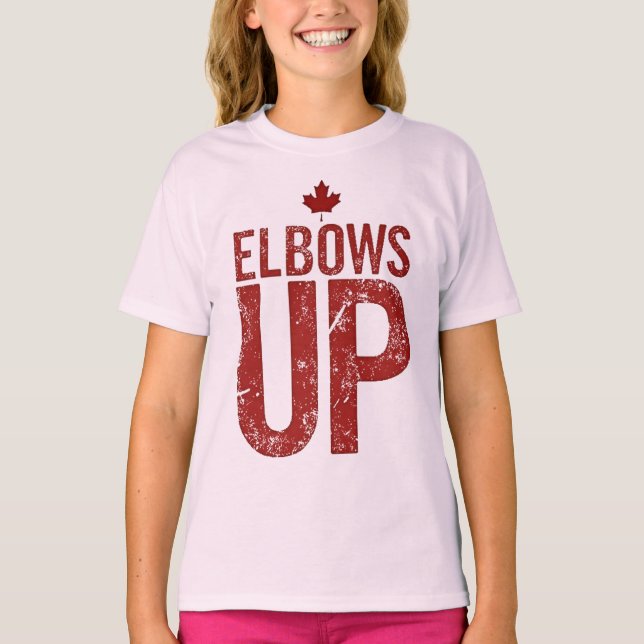 Camiseta Elbows Up - Seja forte para o Canadá (Frente)