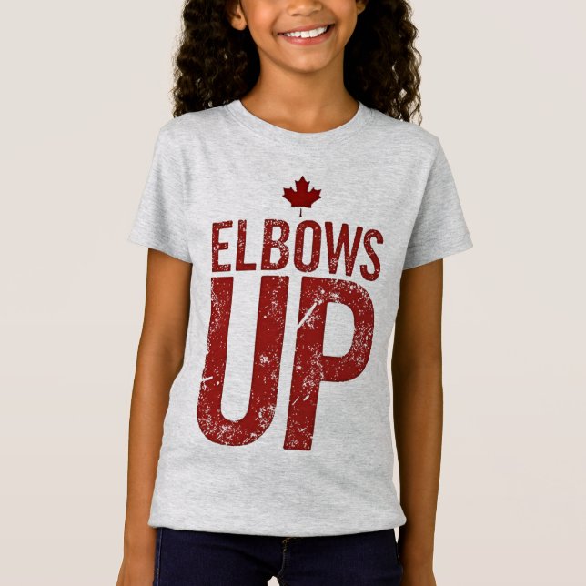 Camiseta Elbows Up - Seja forte para o Canadá (Frente)