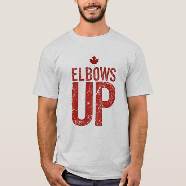 Camiseta Elbows Up - Seja forte para o Canadá (Frente)