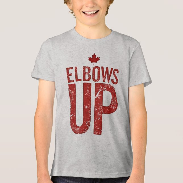 Camiseta Elbows Up - Seja forte para o Canadá (Frente)