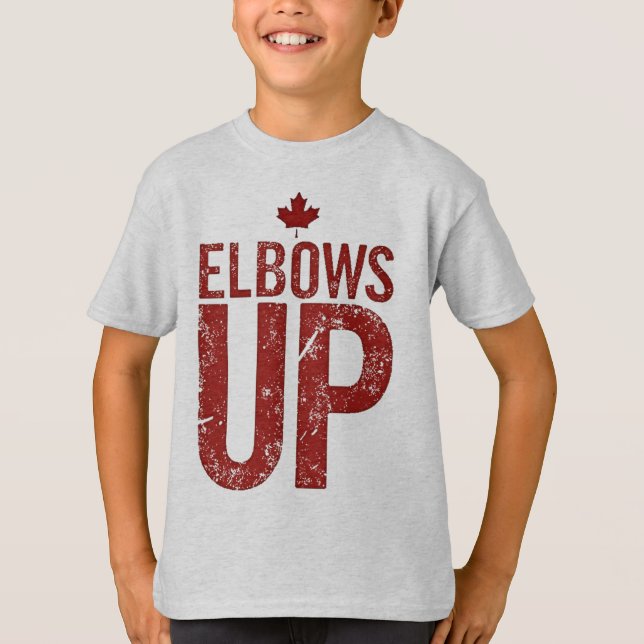 Camiseta Elbows Up - Seja forte para o Canadá (Frente)