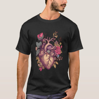 Camiseta Ele Anatomia Com Flores