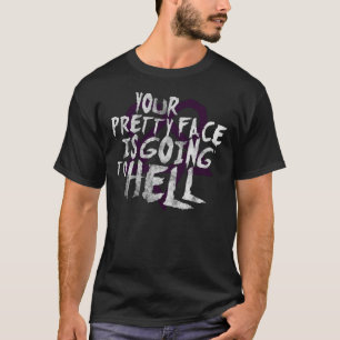 Camiseta Ele Banda Que Seu Rosto Bonito Vai Para O Inferno.