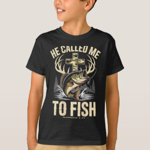 Camiseta Ele chamou para pescar a fé cristã dos homens pesc