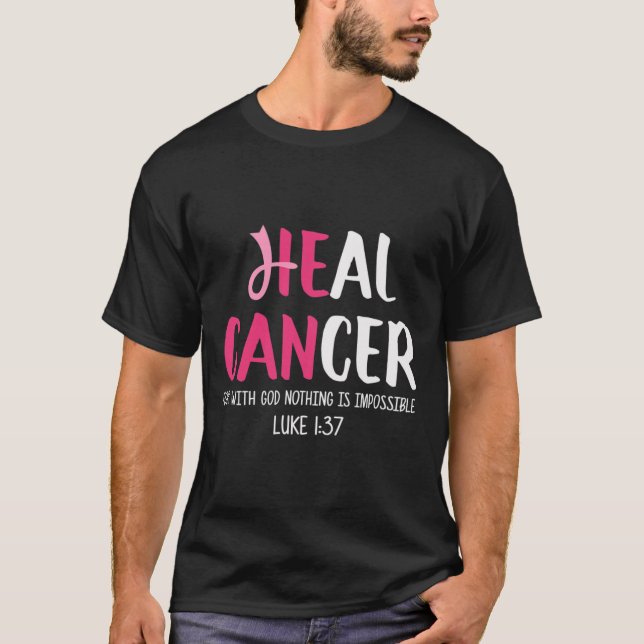 Camiseta Ele consegue curar a consciência do Cancer da mama (Frente)