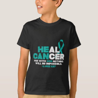 Camiseta Ele Consegue Curar O Cancer Deus Câncer de ovário 