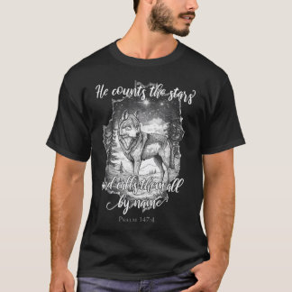 Camiseta Ele Conta O Versículo Bíblico Das Estrelas Cristão