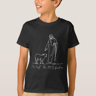 Camiseta Ele Deixou Os 99 Para Me Encontrar Versículo Bíbli