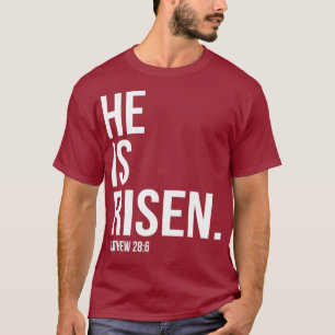 Camiseta Ele É Artesanato De Bíblia Risen Verse Christian