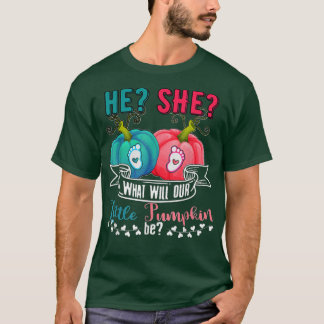 Camiseta Ele É Ela O Que Vai Ser A Nossa Pequena Abóbora