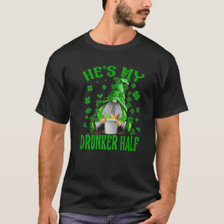 Camiseta Ele é Meu Metade Gnomo Mais Bêbado Dia de São Patr