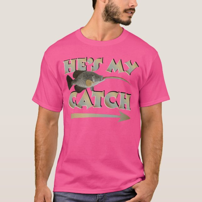 Camiseta Ele é Minha Captura Casais de Pesca Combinando (Frente)