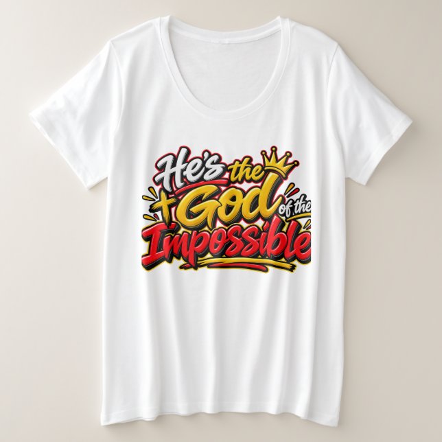 Camiseta Ele é o Deus do possível (Frente do Design)