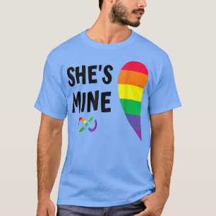 Camiseta Ele é o meu conivente de orgulho lésbica