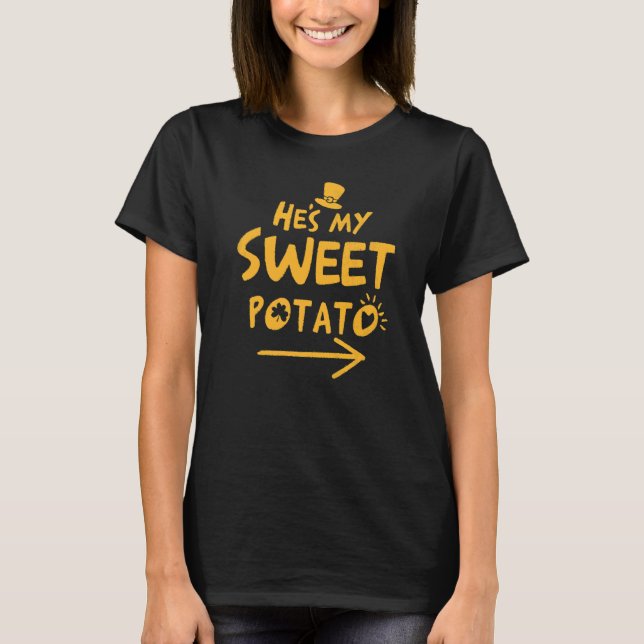 Camiseta Ele é o meu docinho irlandês de batata doce (Frente)