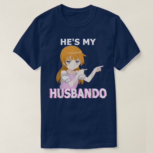 Camiseta Ele é o meu Husbango Ela é o meu Casal de Manga An (Frente do Design)