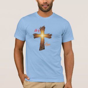 Camiseta Ele é risen - Camisa-T básica de Páscoas cristãs