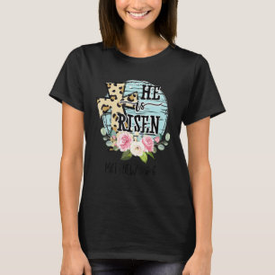 Camiseta Ele É Risen Christian Felz pascoa Floral
