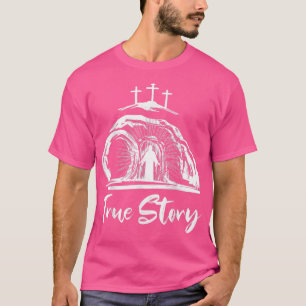 Camiseta Ele É Risen Cruzando Jesus Cristãos do Dia da Pásc