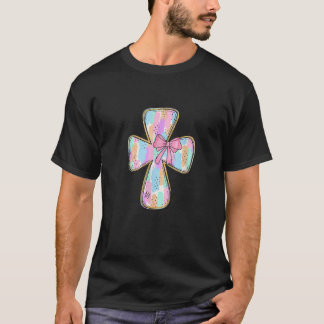 Camiseta Ele é Risen Jesus Christian Cross Coquette Arco Ea
